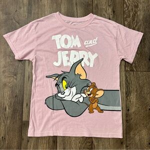 Tom & Jerry Graphic T-shirt Women’s Juniors Size S(315) Pink